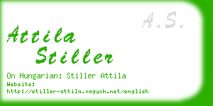 attila stiller business card